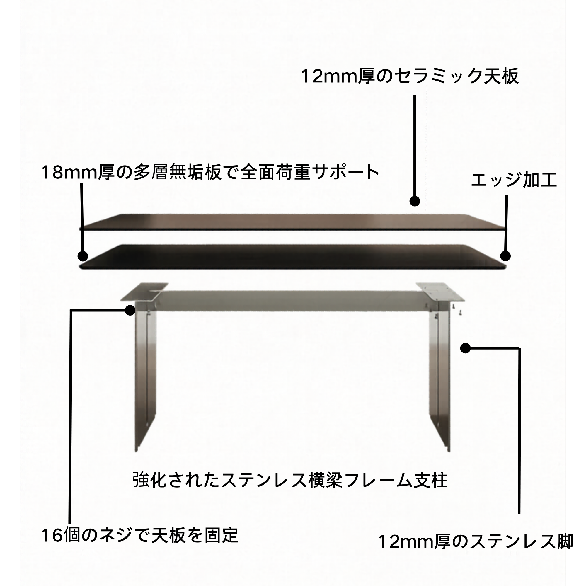 アスターストーンダイニングテーブル